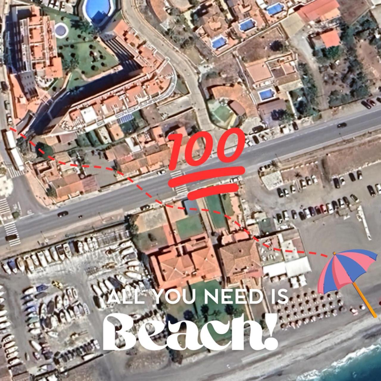 Escapada Familiar En Torrox Costa A 100M De La Playa, Vistas Al Mar Y Parking Gratis Apartment Ngoại thất bức ảnh